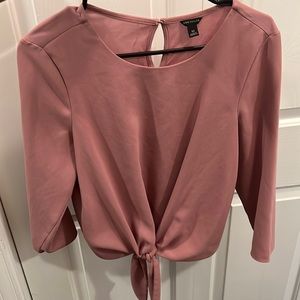 Ann Taylor Women’s Pink Tie Blouse